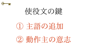 鍵:使役文の鍵