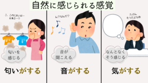 ～がする（感覚）