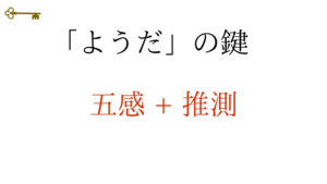 鍵：ようだ